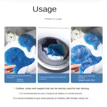 2 Pack Pet Hair Remover Balls for Washing Machine Wet and Dry Use Pet Hair Catcher for Home School or Apartment